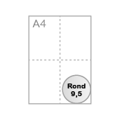 Rond diamètre 9,5 cm