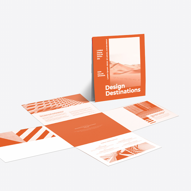 Dépliants, pliage carré